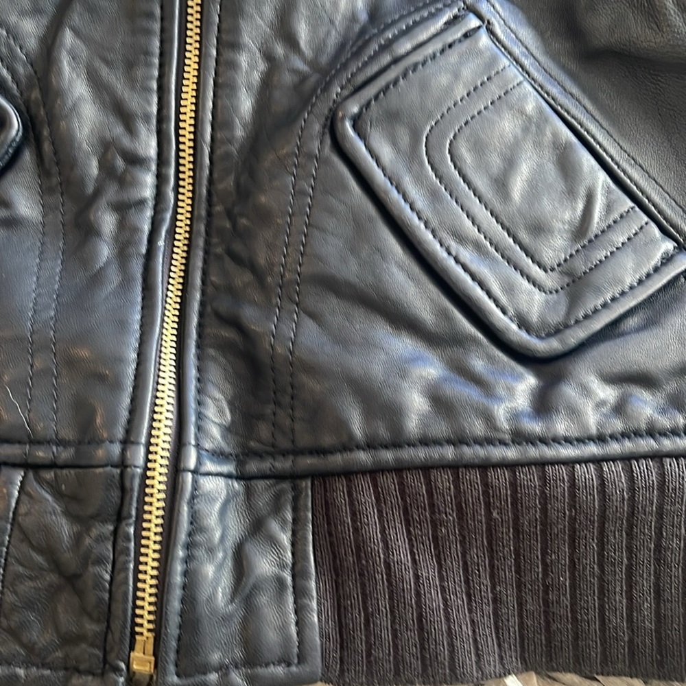 Mike & Chris Thick leather hoodie - Picture 3 of 5